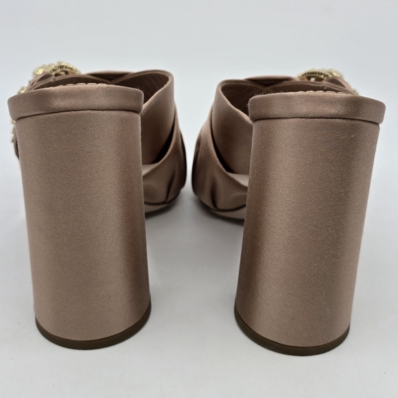 Miu Miu Satin Crystal Rose Mules - Picture 10 of 16